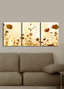 Wallity Reloj de Pared de Lienzo Decorativo 3 Piezas 3P3040CS-55 30x40cm Lona de Ante Marco de Madera 3cm